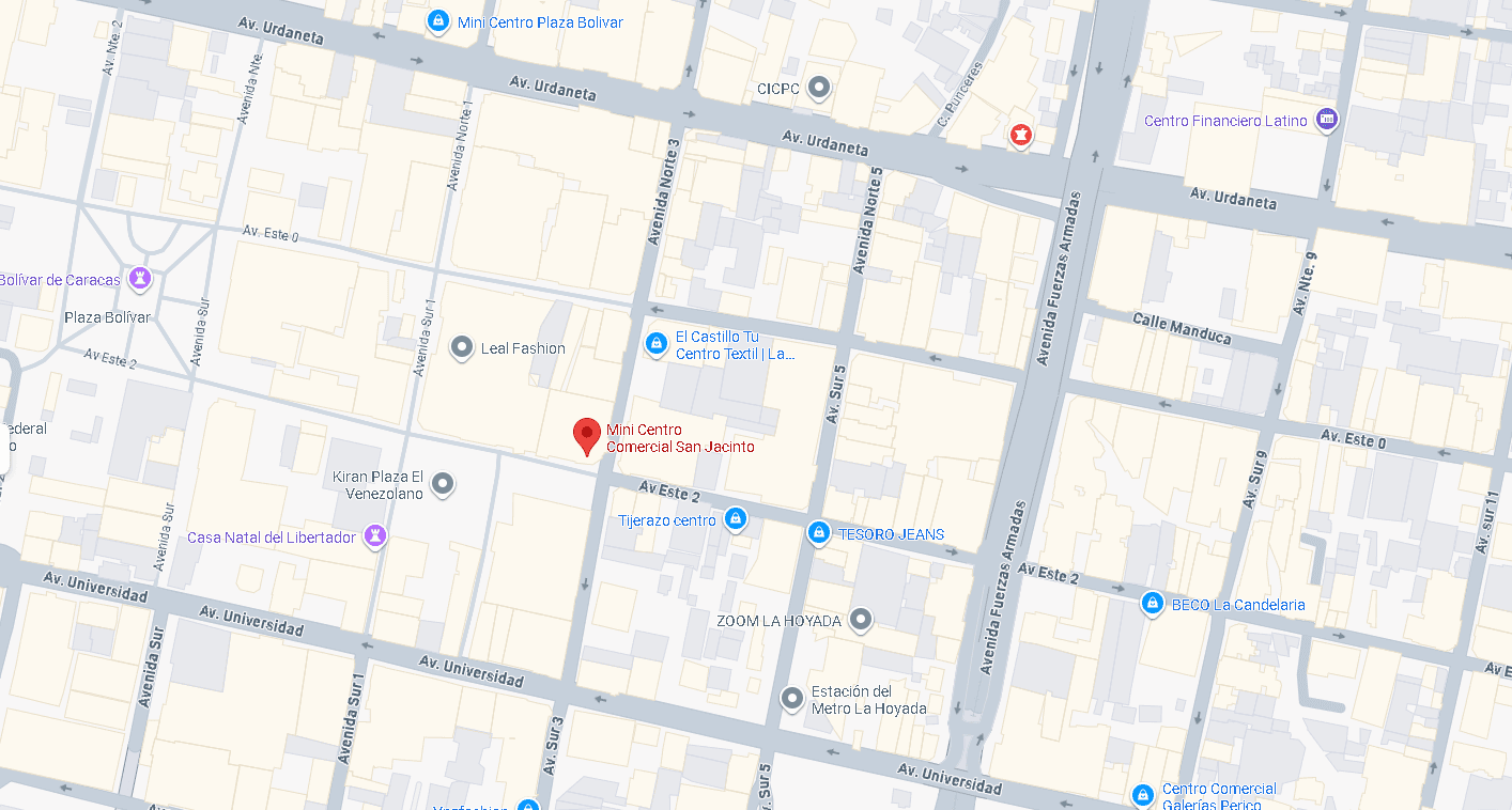 Mapa de la ubicación en Plaza el Venezolano